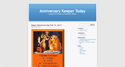 Desktop Screenshot of anniversarykeeper.com