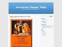 Tablet Screenshot of anniversarykeeper.com